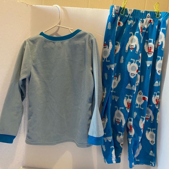 Blue Kids Pajamas with Yeti Design - Picture 2 of 4